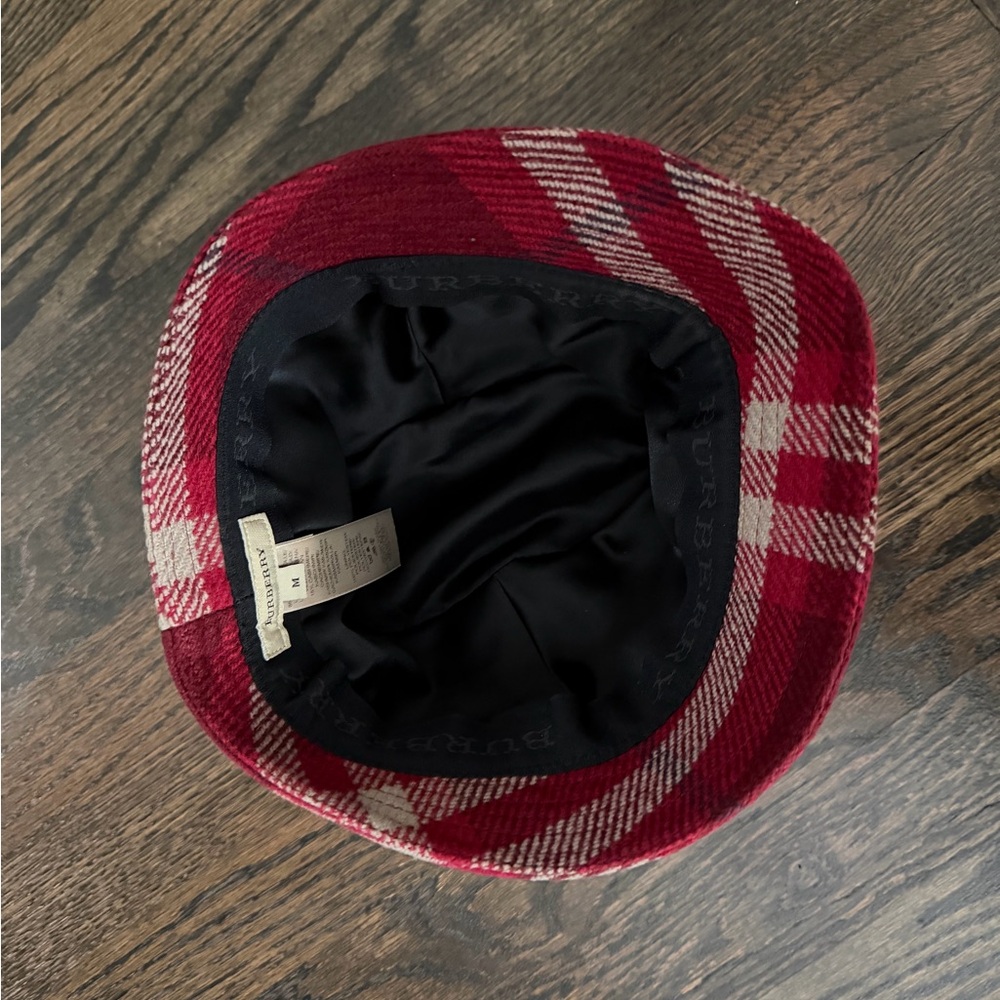 Burberry Red and Gray Plaid Hat - Picture 2 of 3